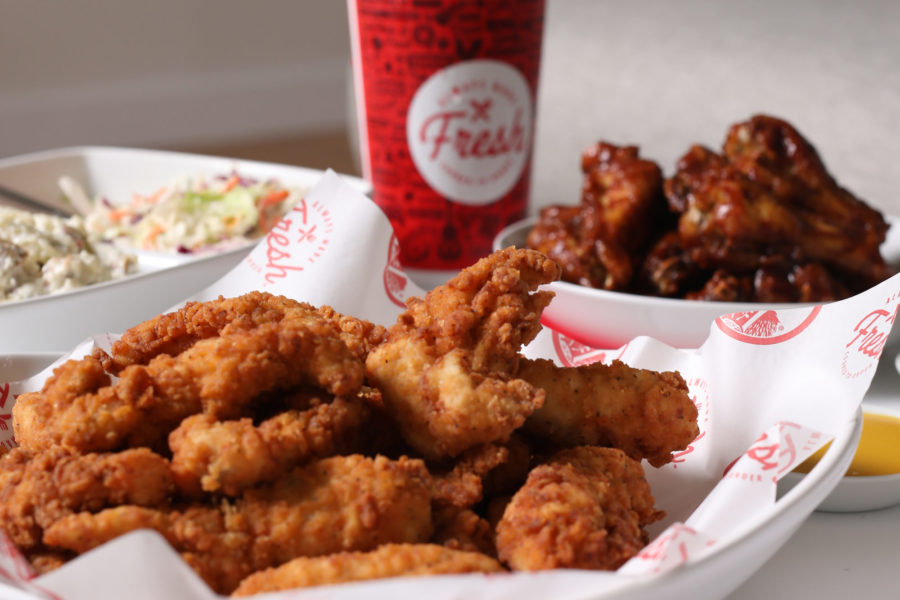 Slim Chickens Get your game face on. We make it easy to feed your gameday crowd. Enjoy chicken tenders, Buffalo wings and more to score points with your biggest fans. Well played, my friend.