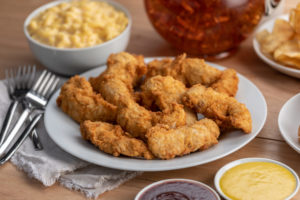 Have a big crowd? Slim Chickens got you covered. Fresh Tenders, mac & cheese, texas toast and a gallon of tea.