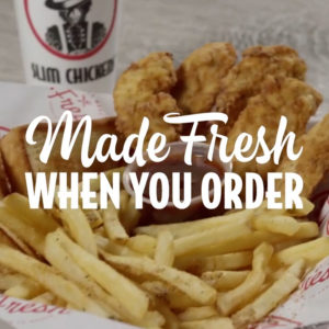 Slim Chickens made fresh when you order