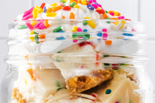 Slim Chickens Celebrating 20 Years Birthday Cheesecake Jar Dessert