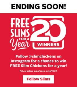 Slim Chickens Instagram Follower Giveaway